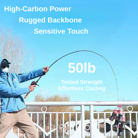 【 Extends to 2.1m】40cm Collapsed High-Carbon Fishing Surf Casting Rod