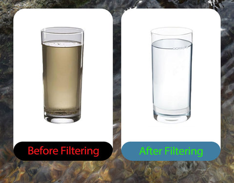 Filtering effect for hookrjack mini water filter
