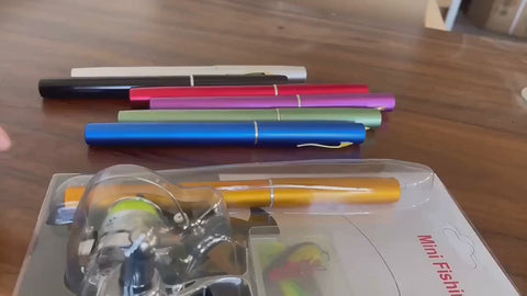 Mini Pen - Style Fishing Rod Set, with Spinning Reel + Lures, Essential for Portable Fishing